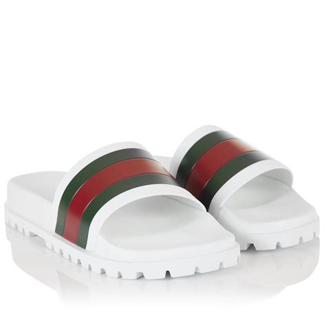 mens gucci web sandels white cheap|Gucci Slides for Men .